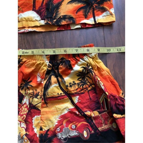 Royal Hawaiian creation orange summer shirt&short set made in Hawaii size 8 mont - Picture 7 of 10